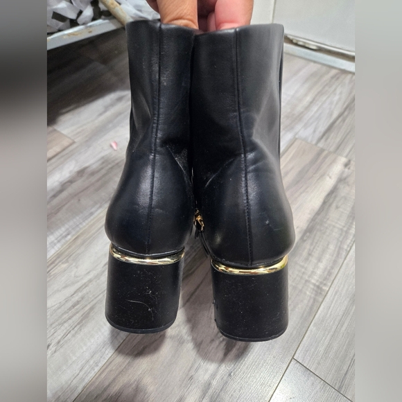Zara Black Ankle Heel Boots Sz 40 Fit Like 8.5 - Picture 12 of 14